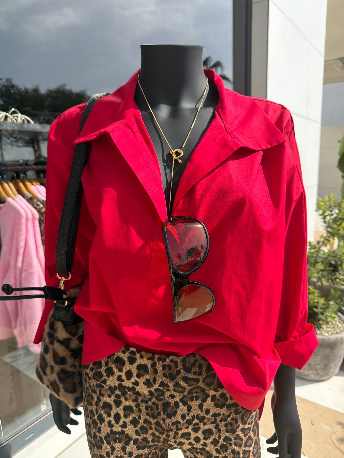 Red blouse