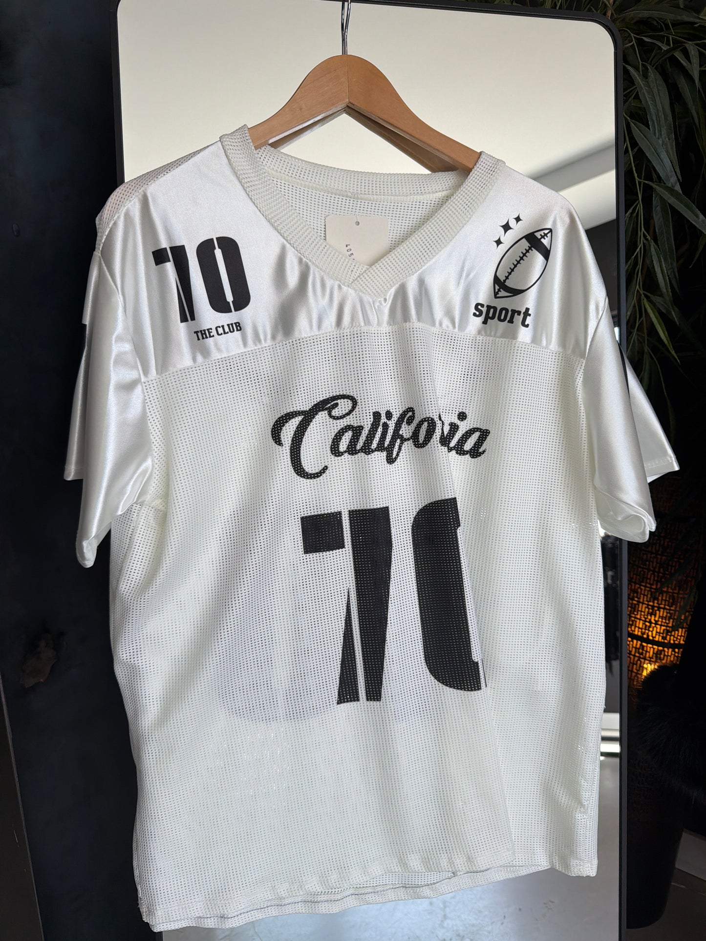 Baseball tee white & black