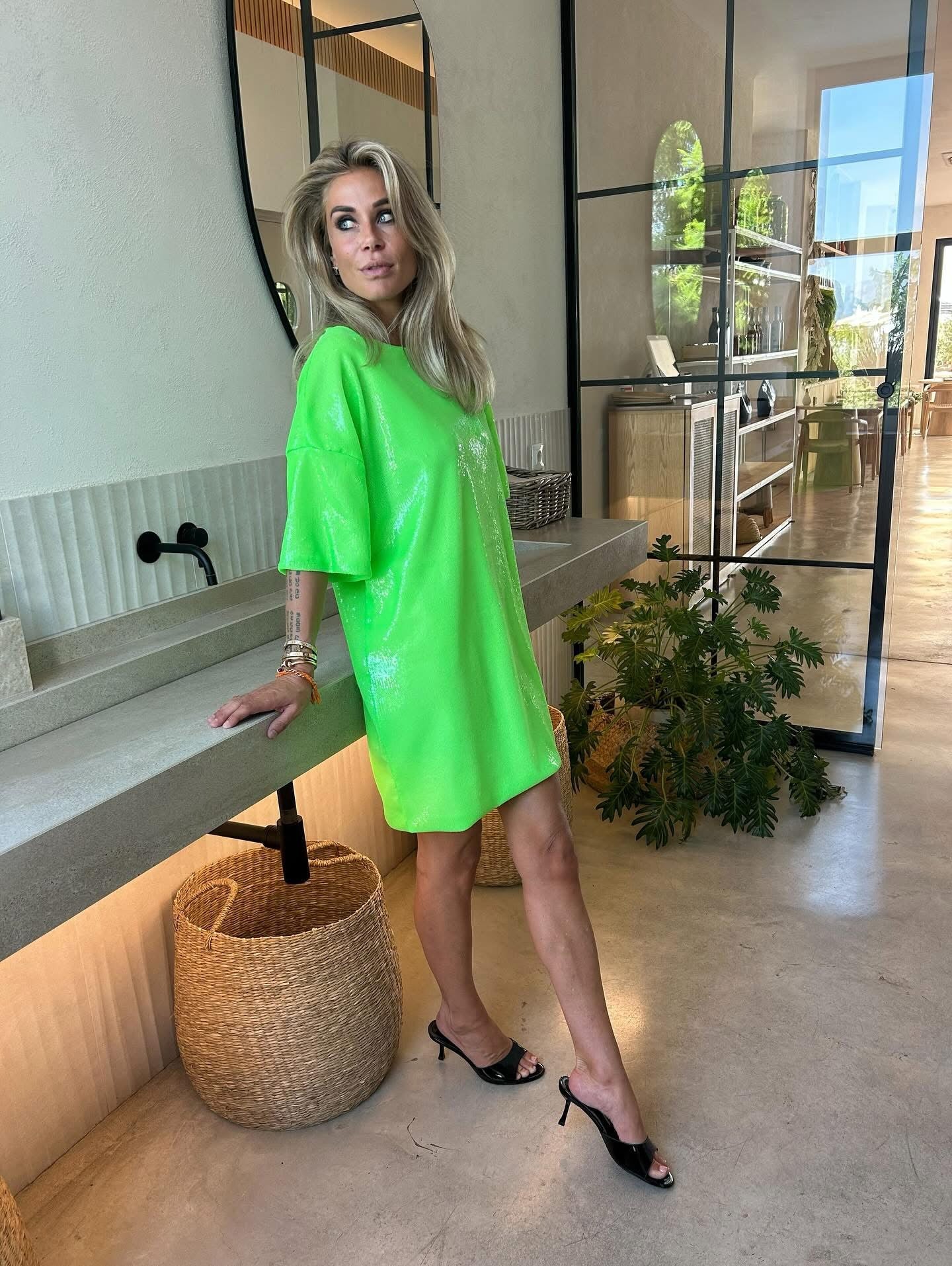 Glitterdress green