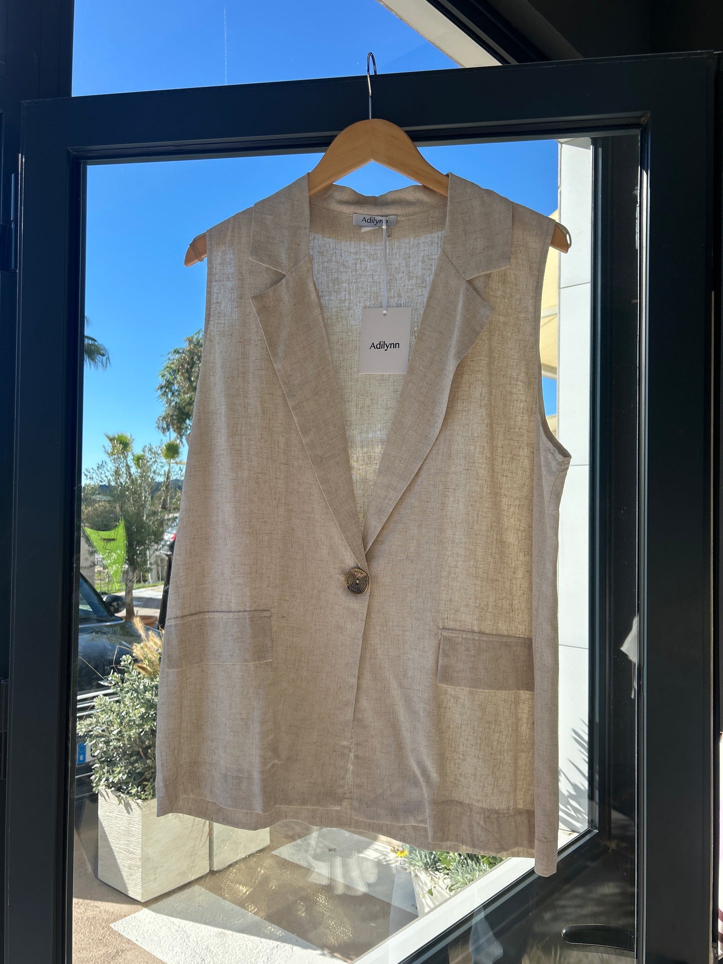 LINEN STYLE VEST