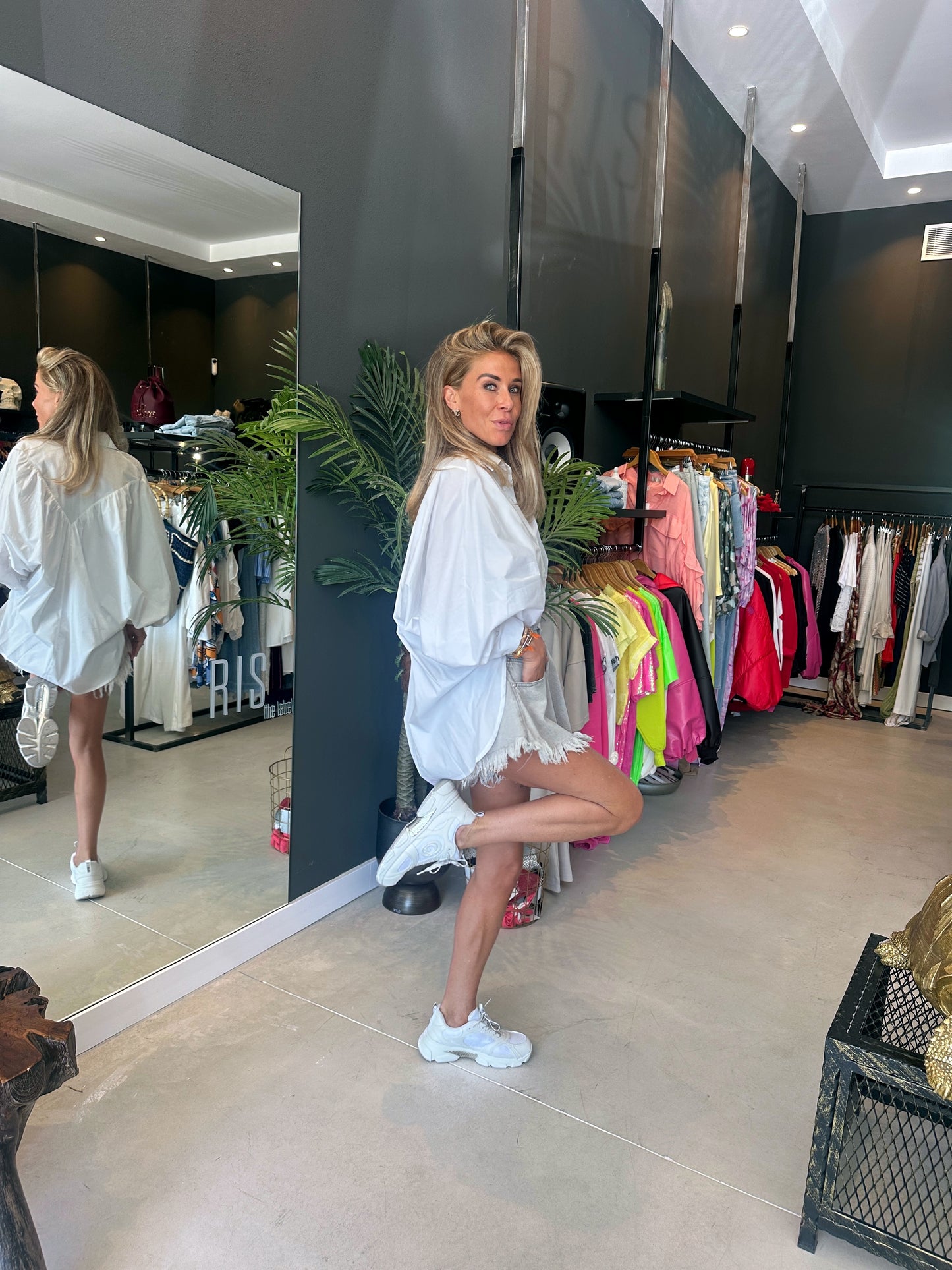 Butterfly sleeves shirt - WHITE