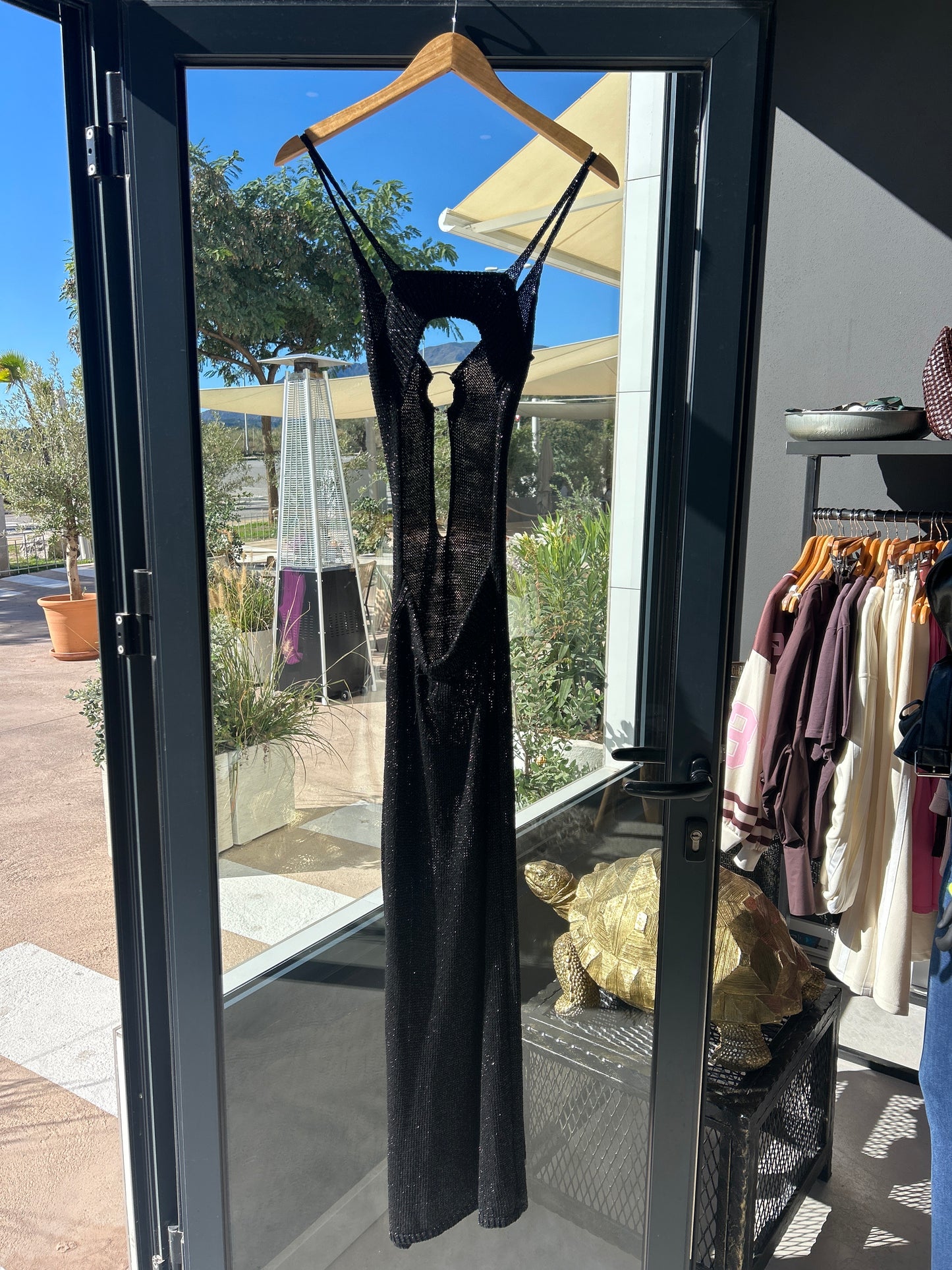 BLACK SILVER HOOP DRESS