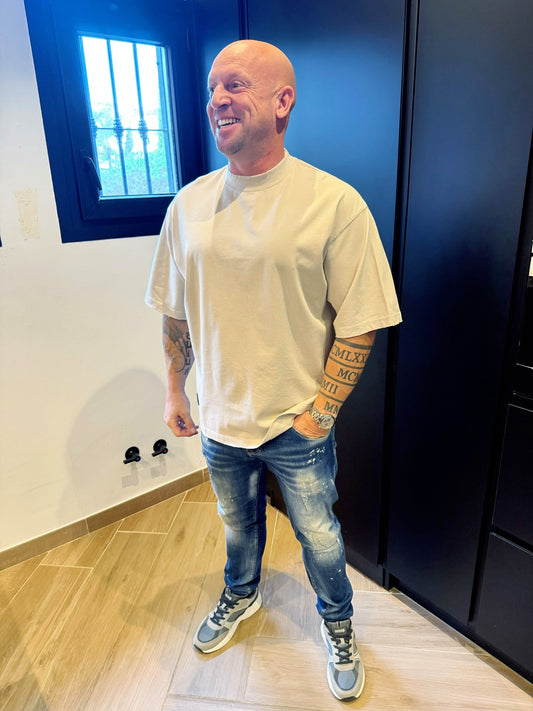 Beige oversized tshirt