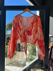 BOHO BLOUSE ORANGE
