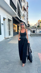 Black joggers with details