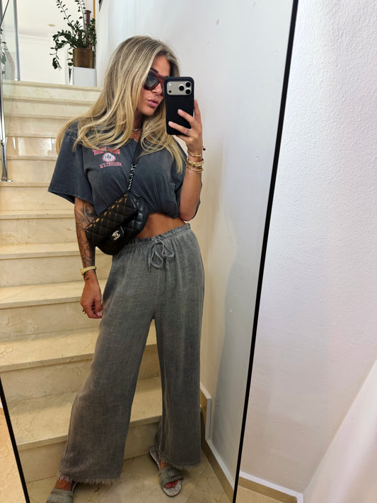 Grey summer trousers