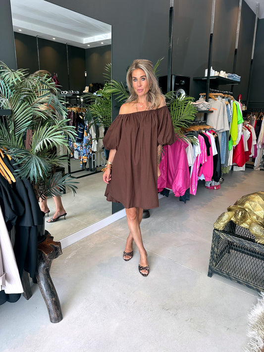 Marie Dress chocolate brown