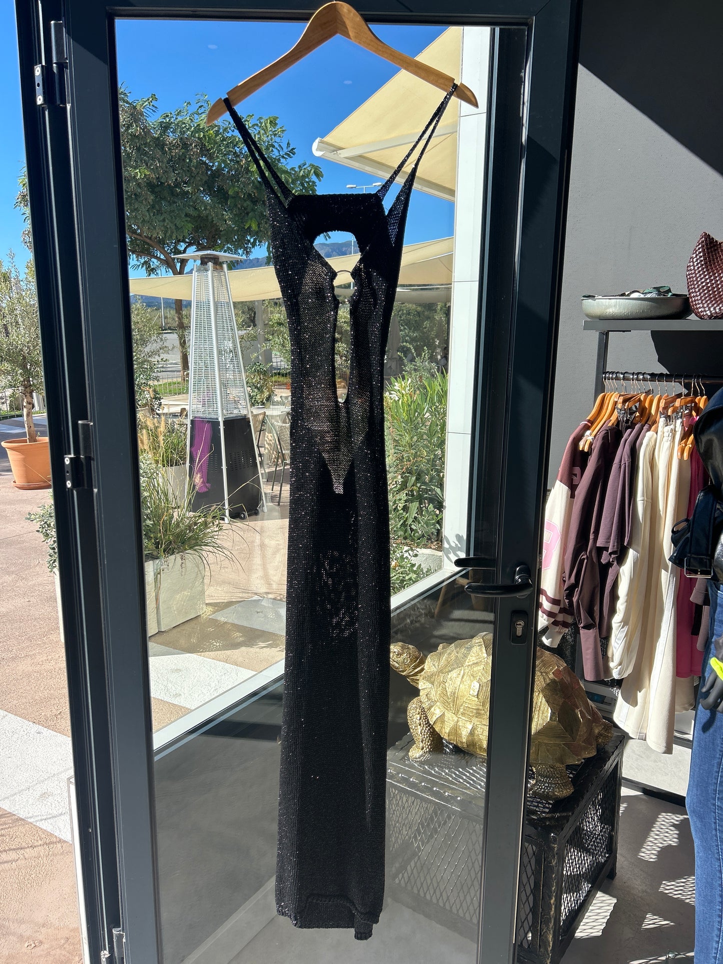 BLACK SILVER HOOP DRESS