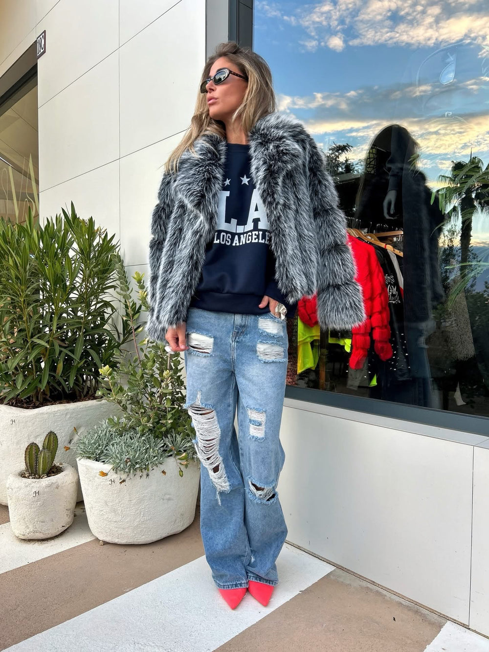 Em - Fake fur grey