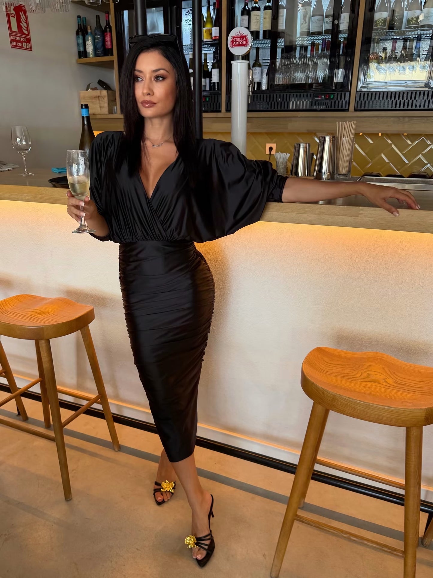 Black evening dress