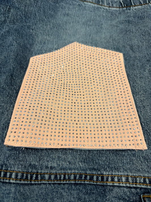 Blue special detail short - pink pocket