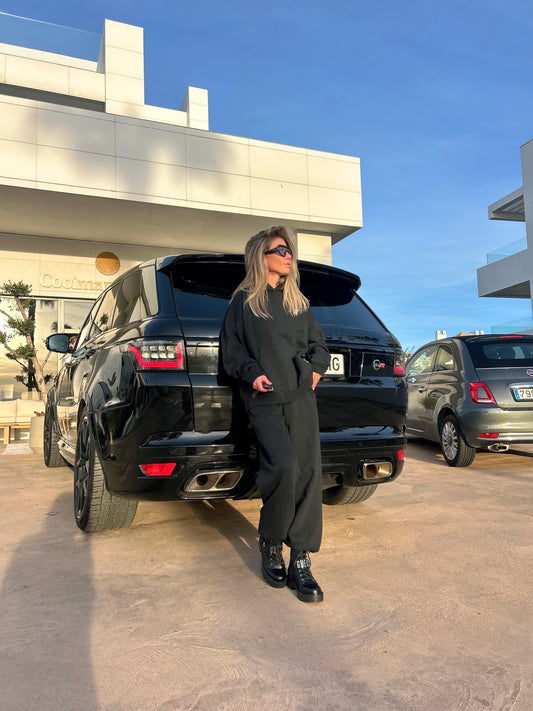 Ris active set ANGE - long hoodie BLACK