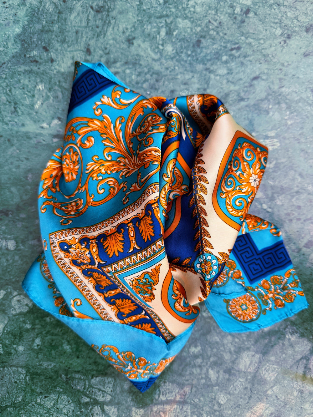 Scarf viscose blue