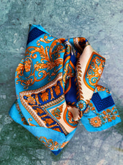 Scarf viscose blue