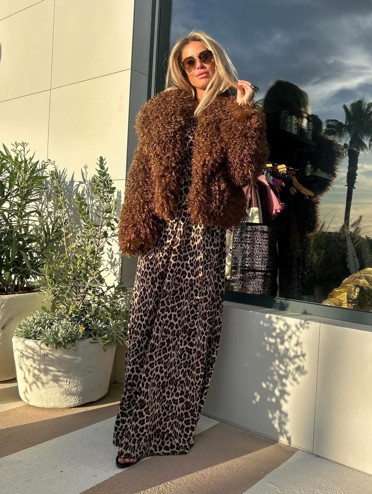 Fake fur light brown