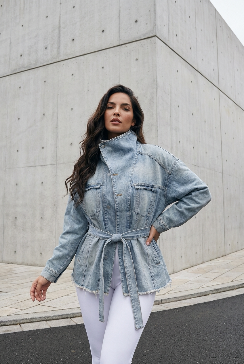 Oversized jeansvest