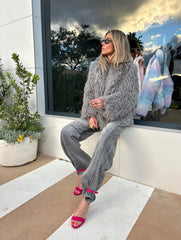 Fake fur grey
