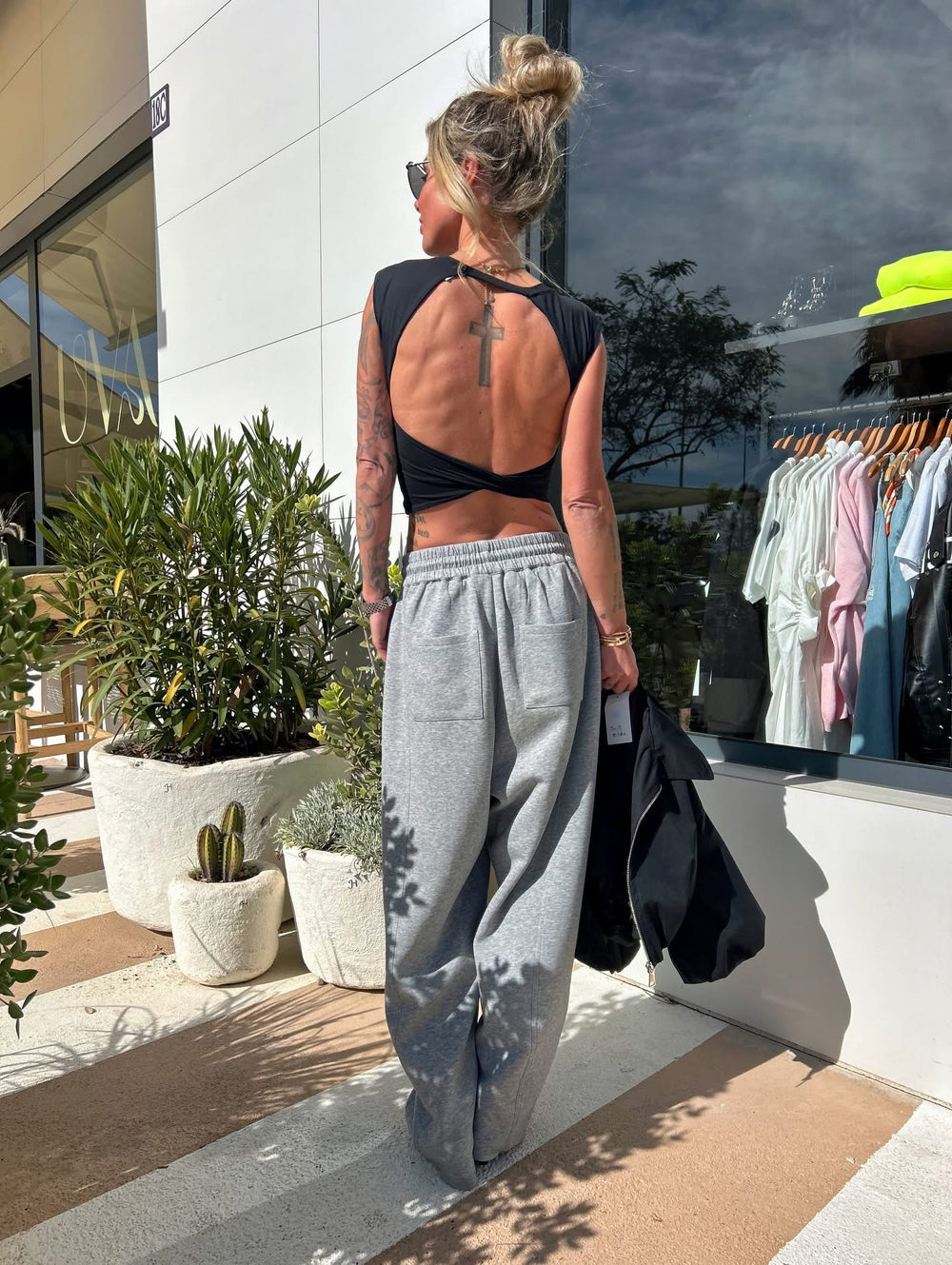 Top with open back