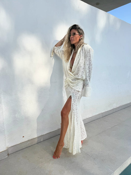 White lace dress