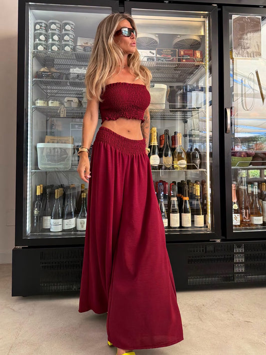 2 piece set Bordeaux