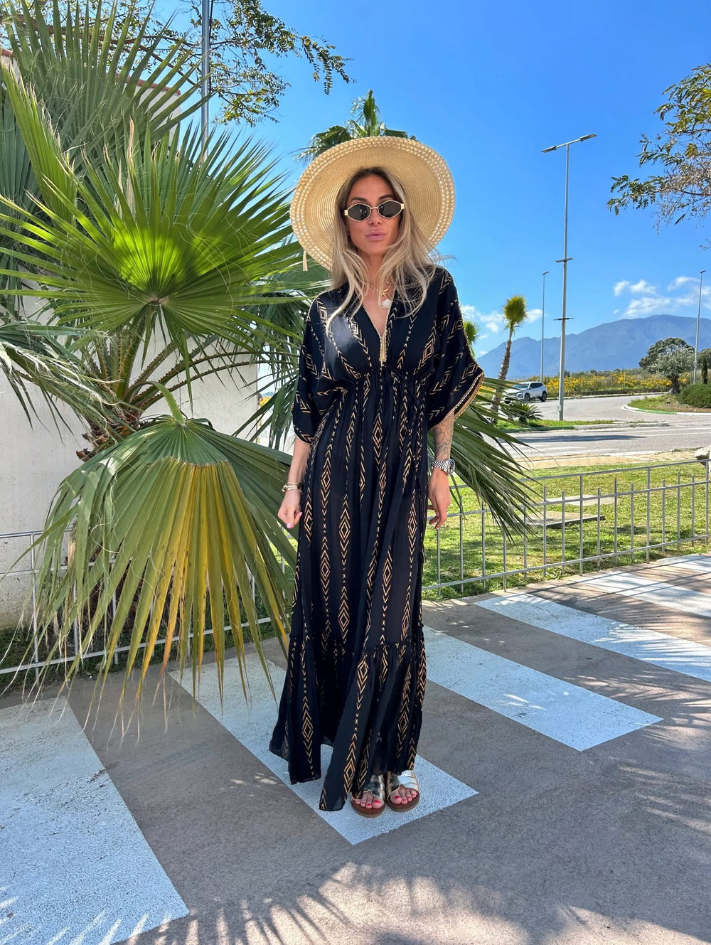 Black & gold dress