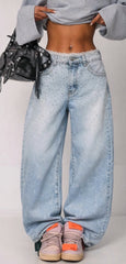 Baggy glitter jeans