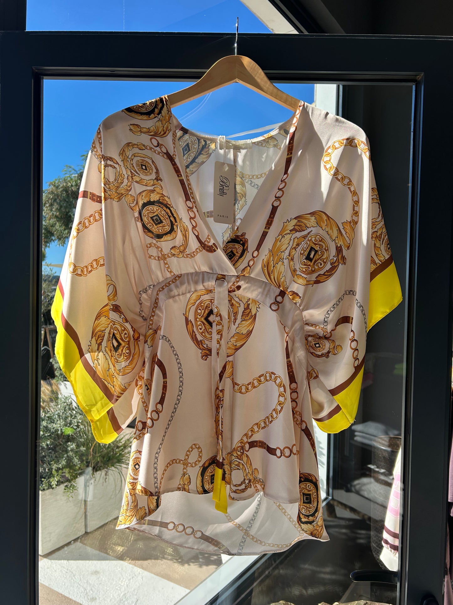 YELLOW VERSACE BLOUSE