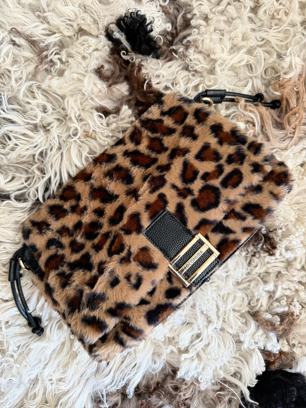 BROWN LEOPARD – WITH EXTRA CHAIN FOR CROSSBODY WEAR