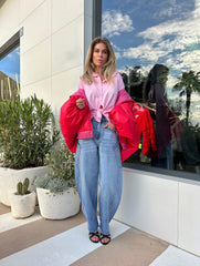 Pink glitter blouse - NINA