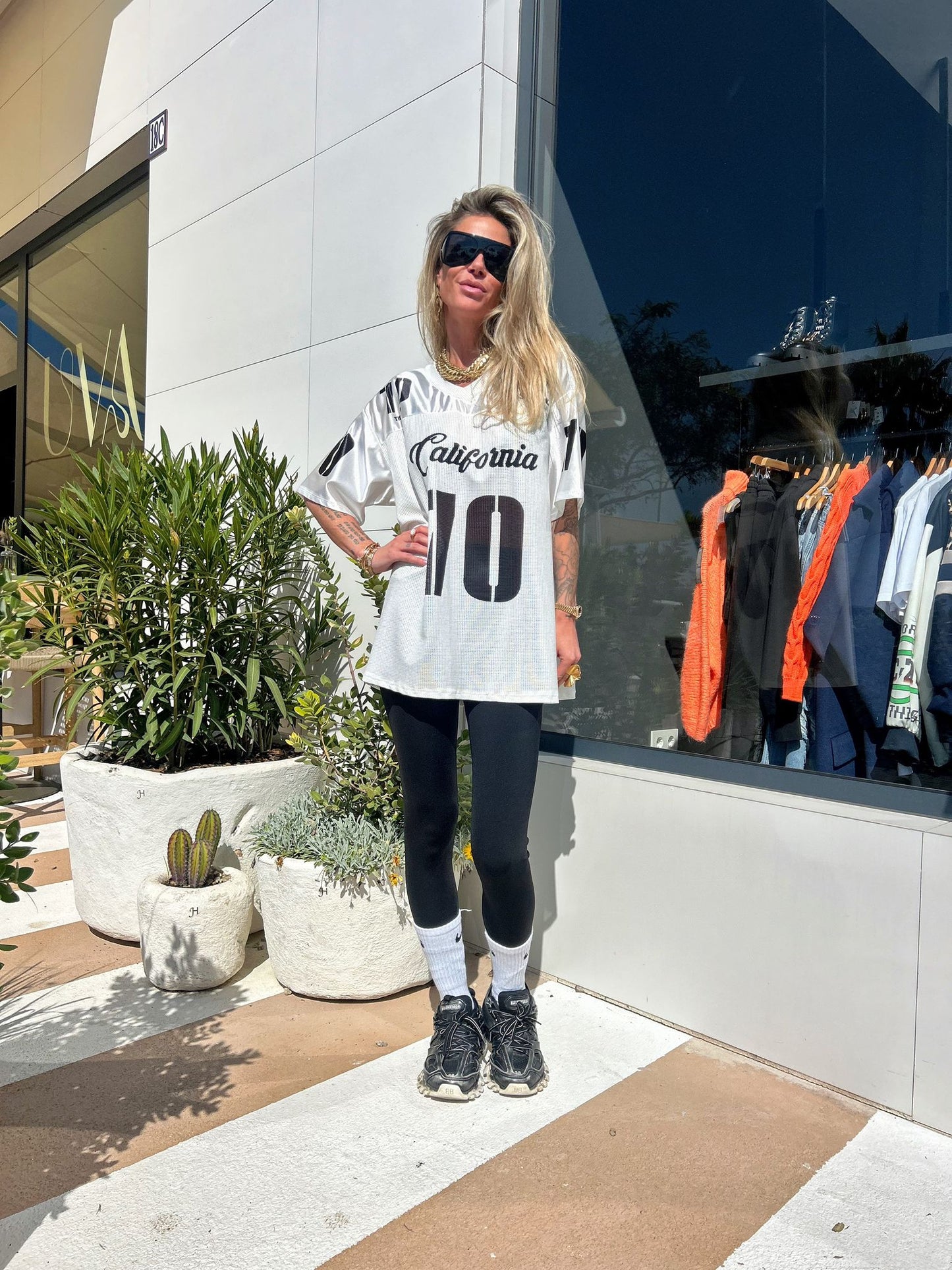 Baseball tee white & black