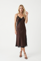 Brown lace dress