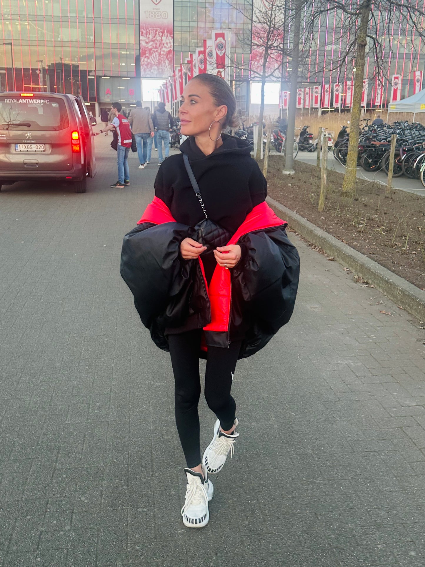 Jacket MAT RED - BLACK reversible