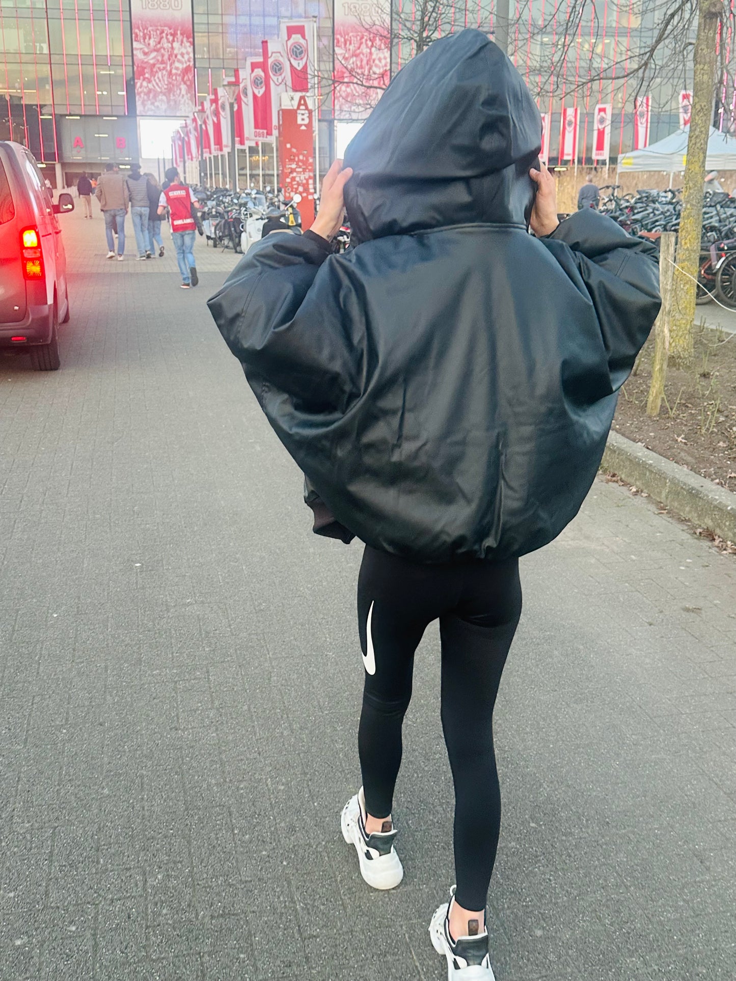Jacket MAT RED - BLACK reversible